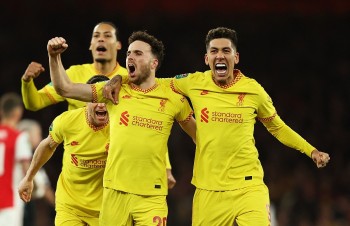 Jota lập cú đúp, Liverpool đánh bại Arsenal để vào chung kết Cúp Liên đoàn