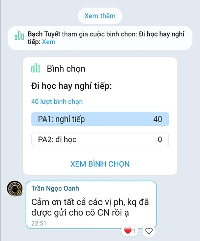 ha noi nhieu truong lay y kien phu huynh ve viec cho con tiep tuc nghi hoc