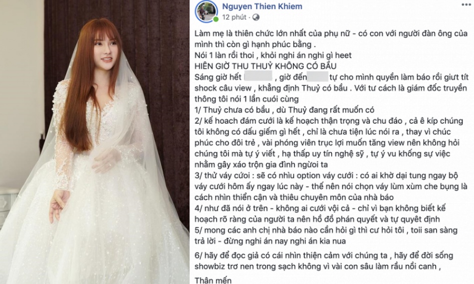he lo vay cuoi thiep moi cua thu thuy va ban trai kem 10 tuoi sau tin don chay bau