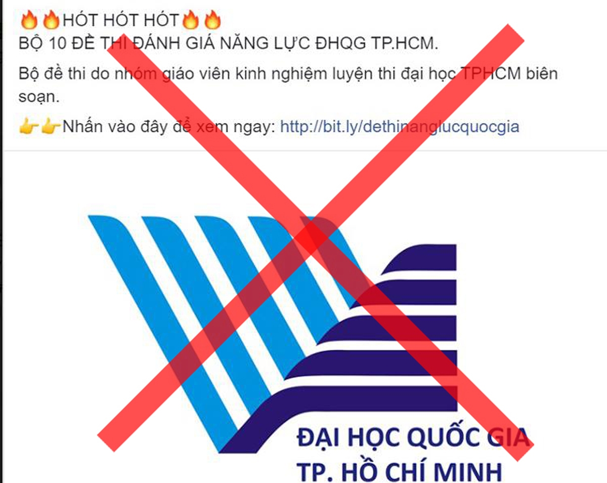 dai hoc quoc gia tphcm bi mao danh ban de luyen thi danh gia nang luc