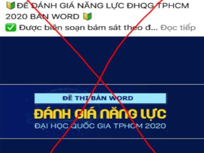 dai hoc quoc gia tphcm bi mao danh ban de luyen thi danh gia nang luc
