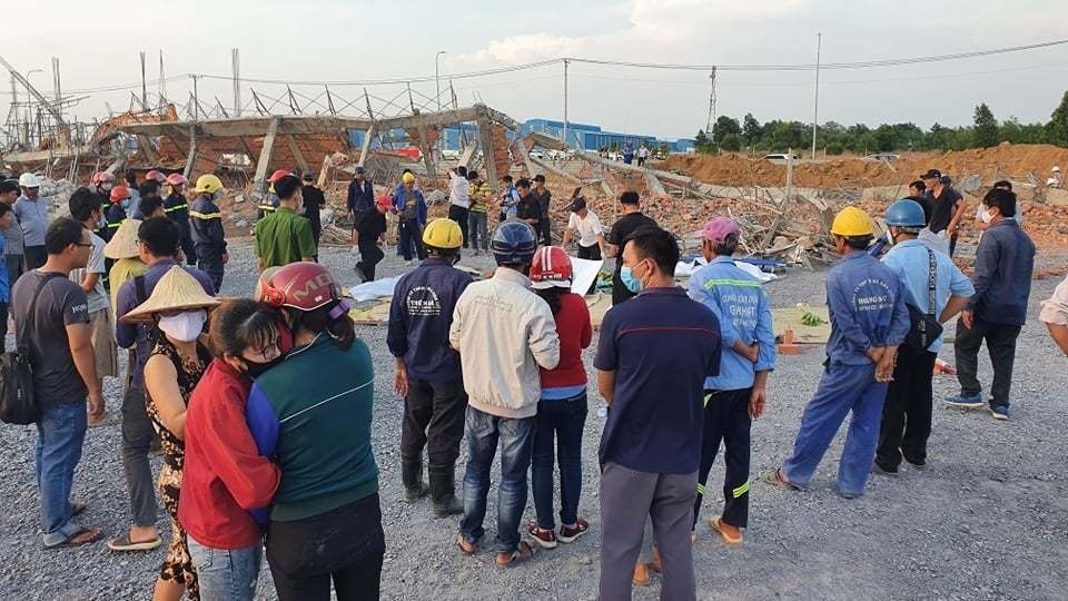 Hiện trường vụ sập công trình ở Đồng Nai làm 10 người chết hien truong vu sap cong trinh o dong nai lam 10 nguoi chet