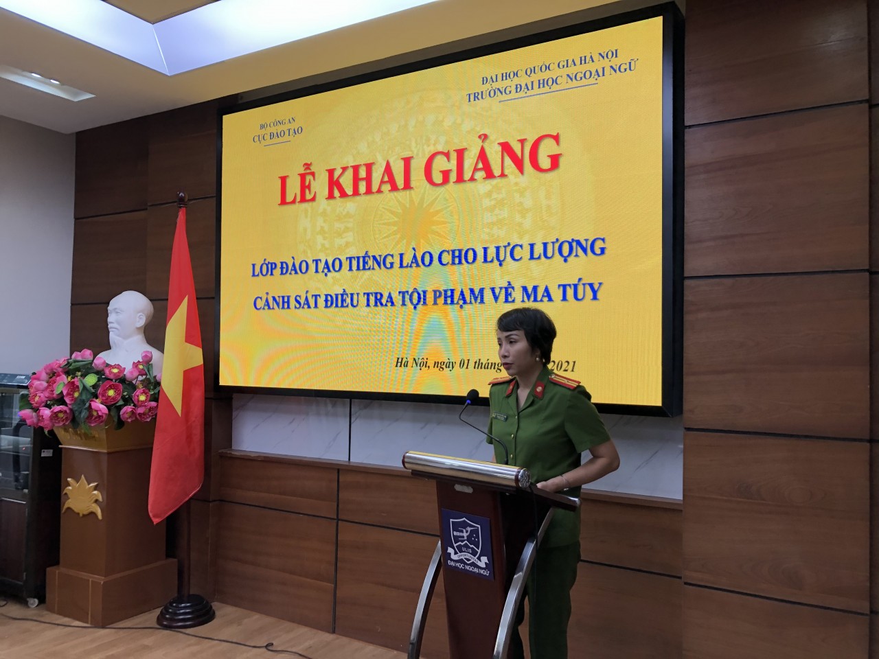 Khai giảng lớp đào tạo tiếng Lào cho cán bộ Cục Cảnh sát điều tra tội phạm về ma túy