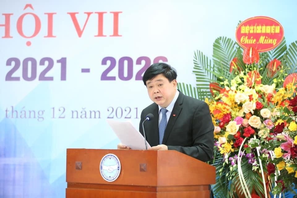 Ông Nguyễn Thế Kỷ, Chủ tịch Ủy ban Việt Nam Đoàn kết và Hợp tác Á- Phi – Mỹ La tinh nhiệm kỳ 2021-2026 phát biểu sau khi nhậm chức. Ảnh: Tuấn Việt