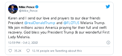 Phó tổng thống Mike Pence  gửi lời chúc tới vị Tổng thống thứ 45 của Mỹ 