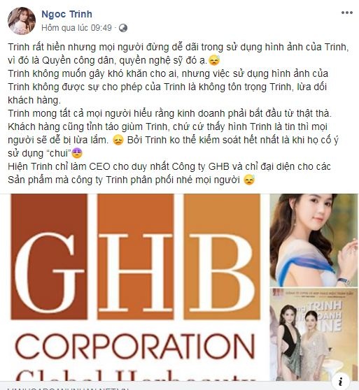 facebook sao viet hom nay 126 ngoc trinh buc xuc vi bi loi dung hinh anh dao ba loc khoa than an mung ca khuc moi