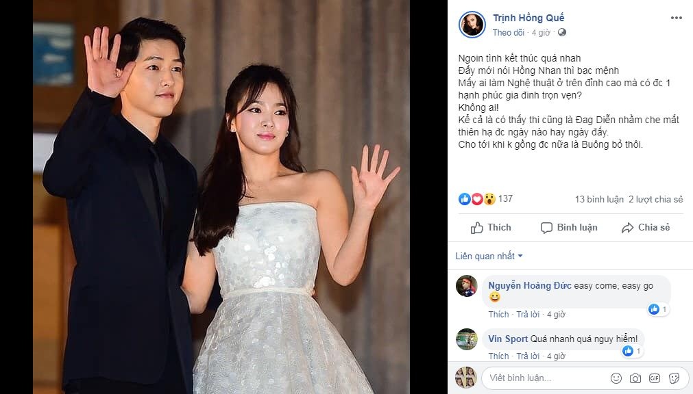 facebook sao viet hom nay 276 sao viet tiec nuoi khi song song ly hon noi it ngon tinh di va hy sinh cho nhau that nhieu