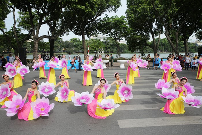 di bo vi hoa binh va le hoi duong pho o ha noi