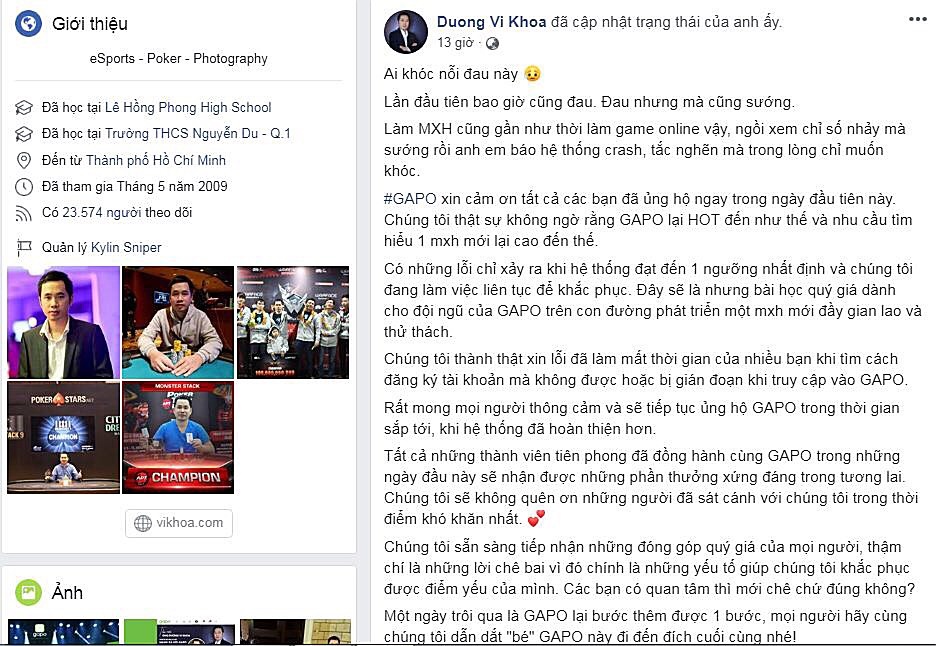 bi sap ngay ra mat sep mxh gapo muon facebook de giai thich