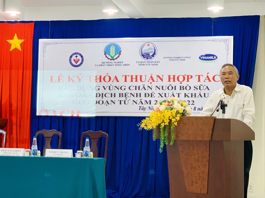 resort bo sua tay ninh la hat nhan de xay dung vung chan nuoi bo sua an toan dich benh