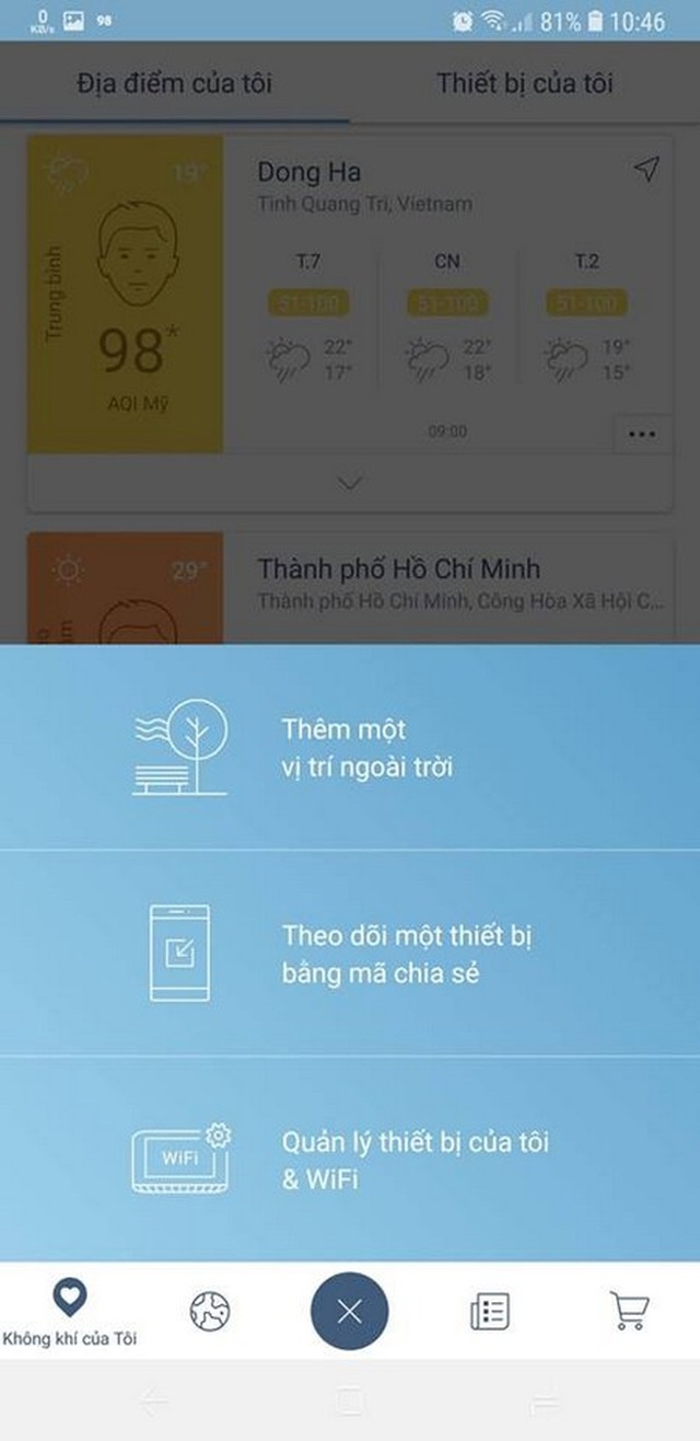 airvisual ung dung theo doi muc do sach cua khong khi theo thoi gian thuc