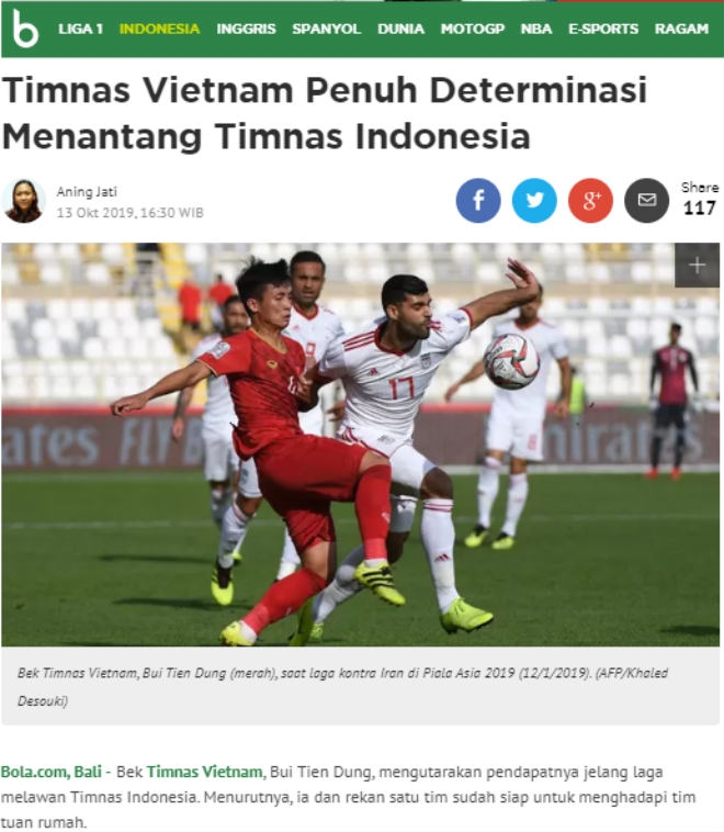 bao chi quoc te noi gi truoc gio g cua tran dau doi tuyen viet nam indonesia
