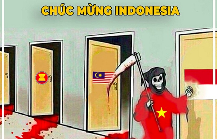 Hài hước "siêu phẩm ảnh chế" tuyển Việt Nam quyết "phá dớp" 20 năm không thắng Indonesia