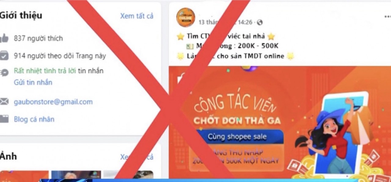 Xuất hiện tình trạng lừa đảo tuyển cộng tác viên trên sàn thương mại điện tử