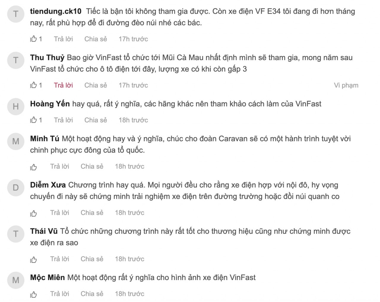 Cùng với sự háo hức, nhiều người dùng cho rằng hành trình tới Sa Vĩ sẽ mang nhiều ý nghĩa khi lần đầu ô tô điện VinFast chinh phục vùng địa đầu Tổ quốc.