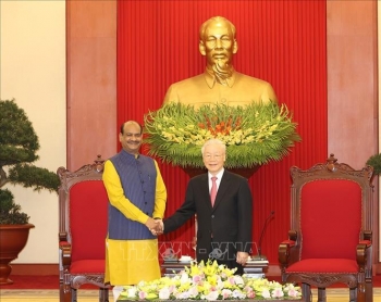 Tổng Bí thư Nguyễn Phú Trọng tiếp Chủ tịch Hạ viện Ấn Độ Om Birla