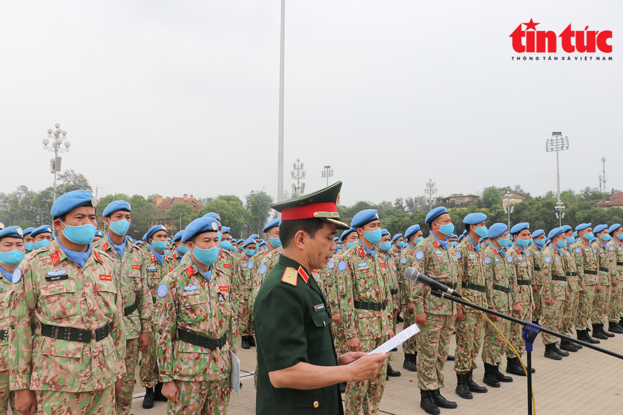 Cục Gìn giữ hòa bình Việt Nam phát động thi đua trước khi lên đường làm nhiệm vụ tại Liên hợp quốc Chú thích ảnh