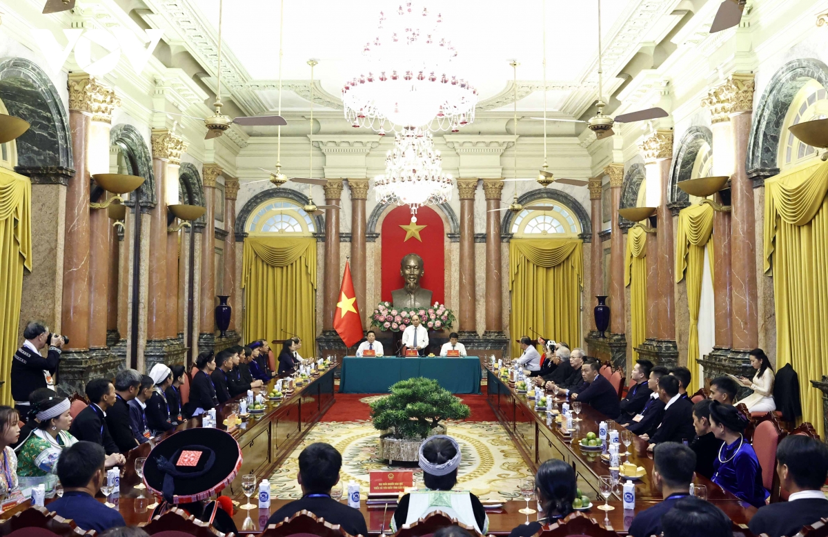 chu tich nuoc gap mat dai bieu tieu bieu dong bao dan toc thieu so tinh cao bang hinh anh 1