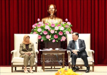 Hà Nội mong muốn hợp tác nhiều lĩnh vực mới với các đối tác của Singapore