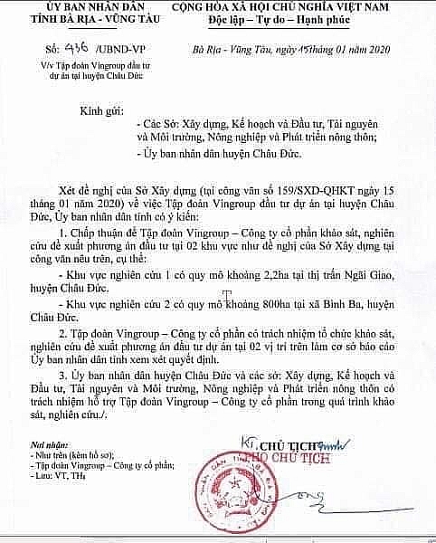 vingroup nghien cuu dau tu hai du an hon 800 ha tai ba ria vung tau