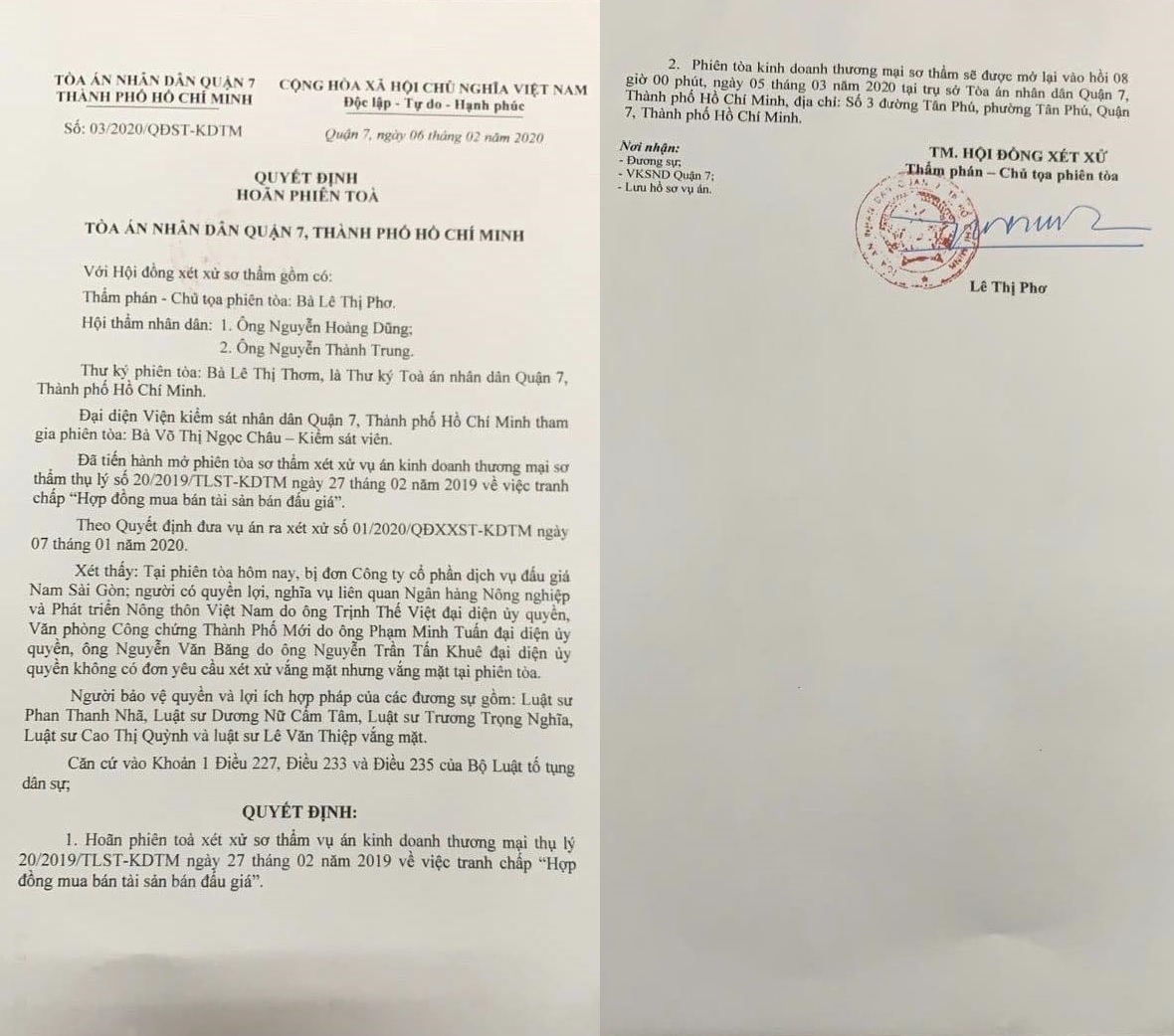 tphcm sap xet xu vu tranh chap tai du an hoa lan lien quan cong ty kim oanh