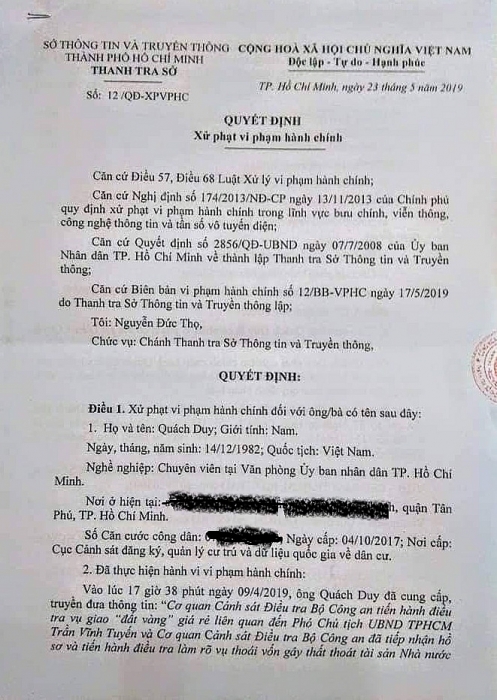 chuyen vien van phong ubnd tp hcm dang tin xuc pham nguoi khac tren mang xa hoi