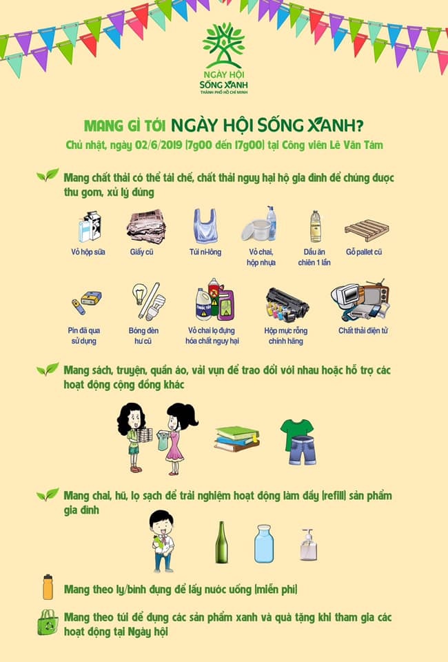 tphcm ngay hoi song xanh 2019 dien ra ngay 26