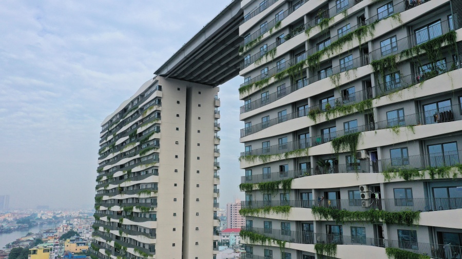 hop long cau day vang noi lien sky park 5000m2 tai du an diamond lotus riverside