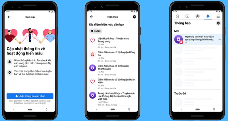 Ra mắt tính năng hiến máu trên Facebook tại Việt Nam