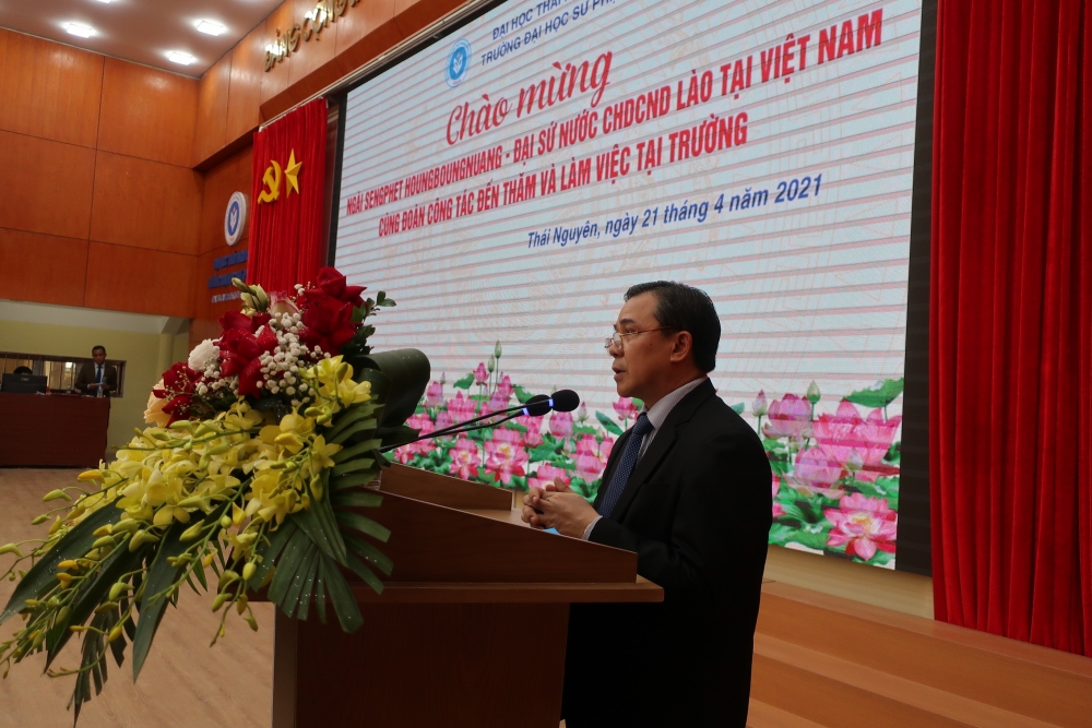 Đại sứ quán Lào đánh giá cao Đại học Sư phạm Thái Nguyên, trường Văn hóa I trong đào tạo học sinh, sinh viên nước bạn