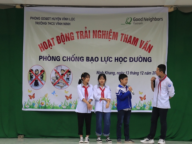 GNI trang bị kiến thức, kỹ năng phòng chống bạo lực học đường cho học sinh Thanh Hóa