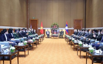 Chủ tịch Quốc hội Lào Saysomphone Phomvihane đánh giá cao vai trò của Hội Hữu nghị hai nước