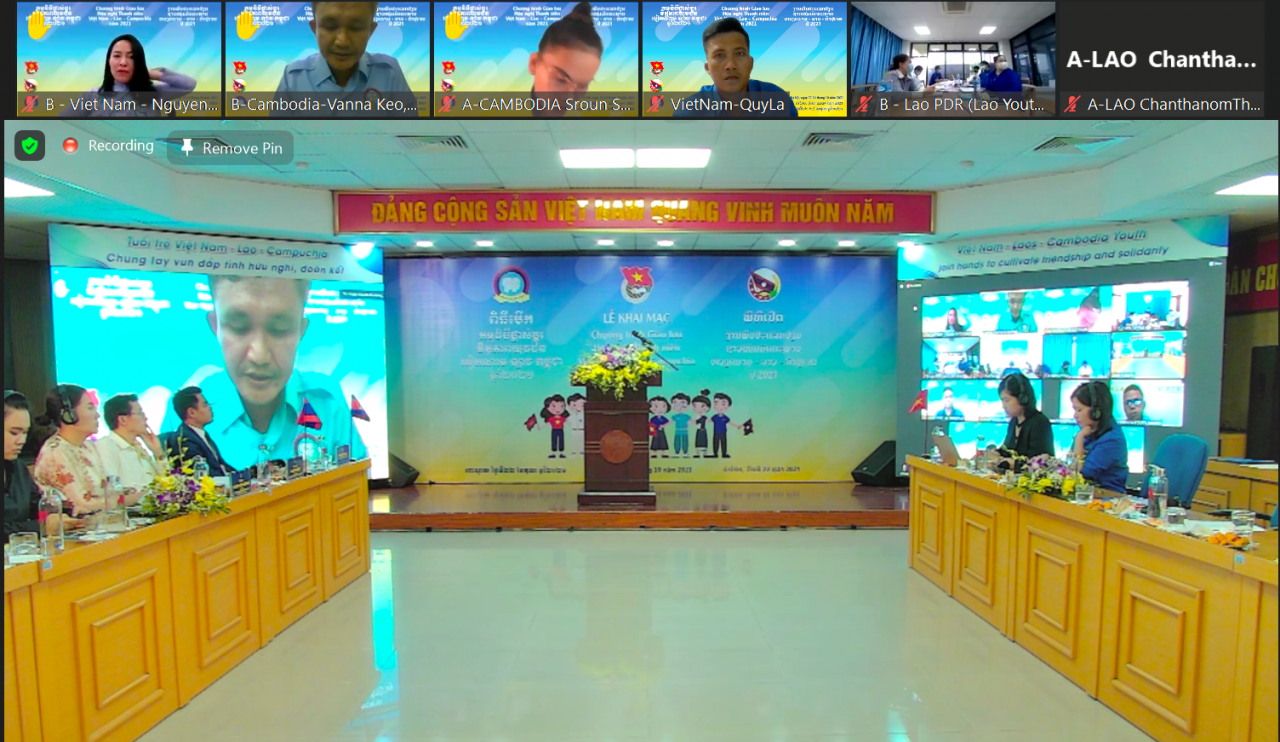 Tuổi trẻ Việt Nam - Lào - Campuchia chung tay nâng tầm quan hệ hữu nghị, chia sẻ phương pháp phòng chống dịch