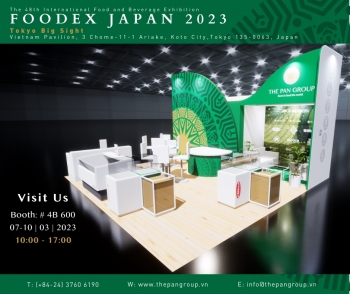 PAN Group trưng bày nhiều nông sản, thực phẩm Việt Nam tại Triển lãm quốc tế FOODEX Japan 2023