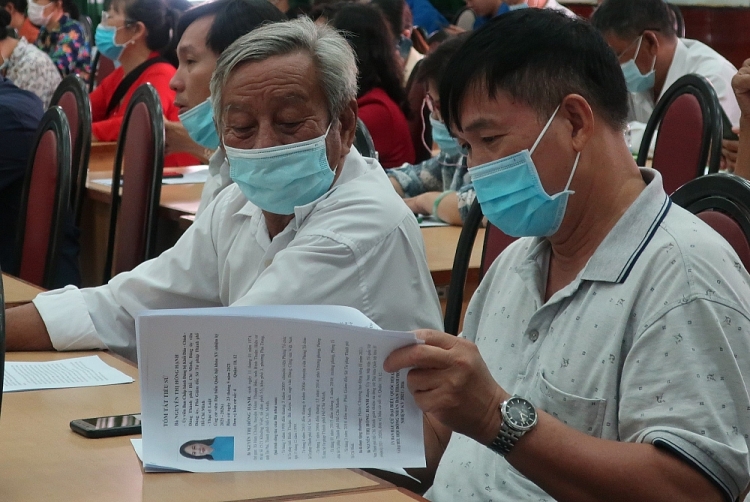 Cử tri nhất trí cao với chương trình hành động của các ứng cử viên đại biểu Quốc hội khóa XV đơn vị bầu cử số 04, TP. Hồ Chí Minh