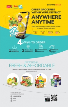 Central Retail Việt Nam hợp tác với TP. Hồ Chí Minh triển khai ứng dụng BIPBIP để mua hàng online, giao tại nhà