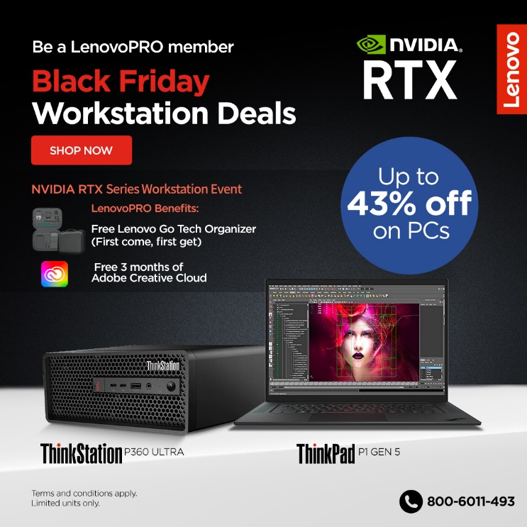 Lenovo Singapore triển khai đợt khuyến mãi Thứ Sáu Đen đối với Lenovo ThinkPad P Series và ThinkStation