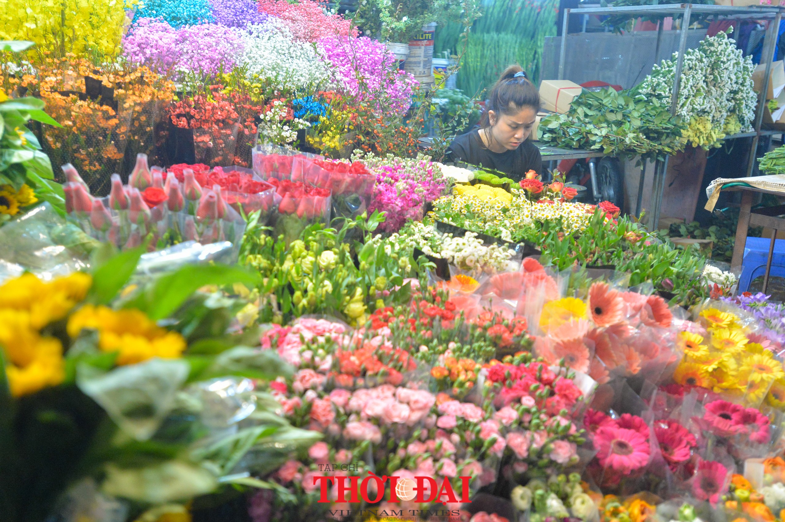 Chợ hoa Quảng An nhộn nhịp đêm trước ngày lễ Tình nhân Chợ hoa Quảng An nhộn nhịp đêm trước ngày lễ Tình nhân