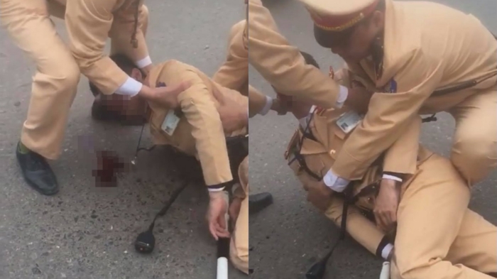 video vuot den do taxi dap nat vi lao thang vao dau container tai xe nguy kich