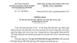 Dịch Covid-19: Các trường đại học tiếp tục cho sinh viên nghỉ hết ngày 8/3
