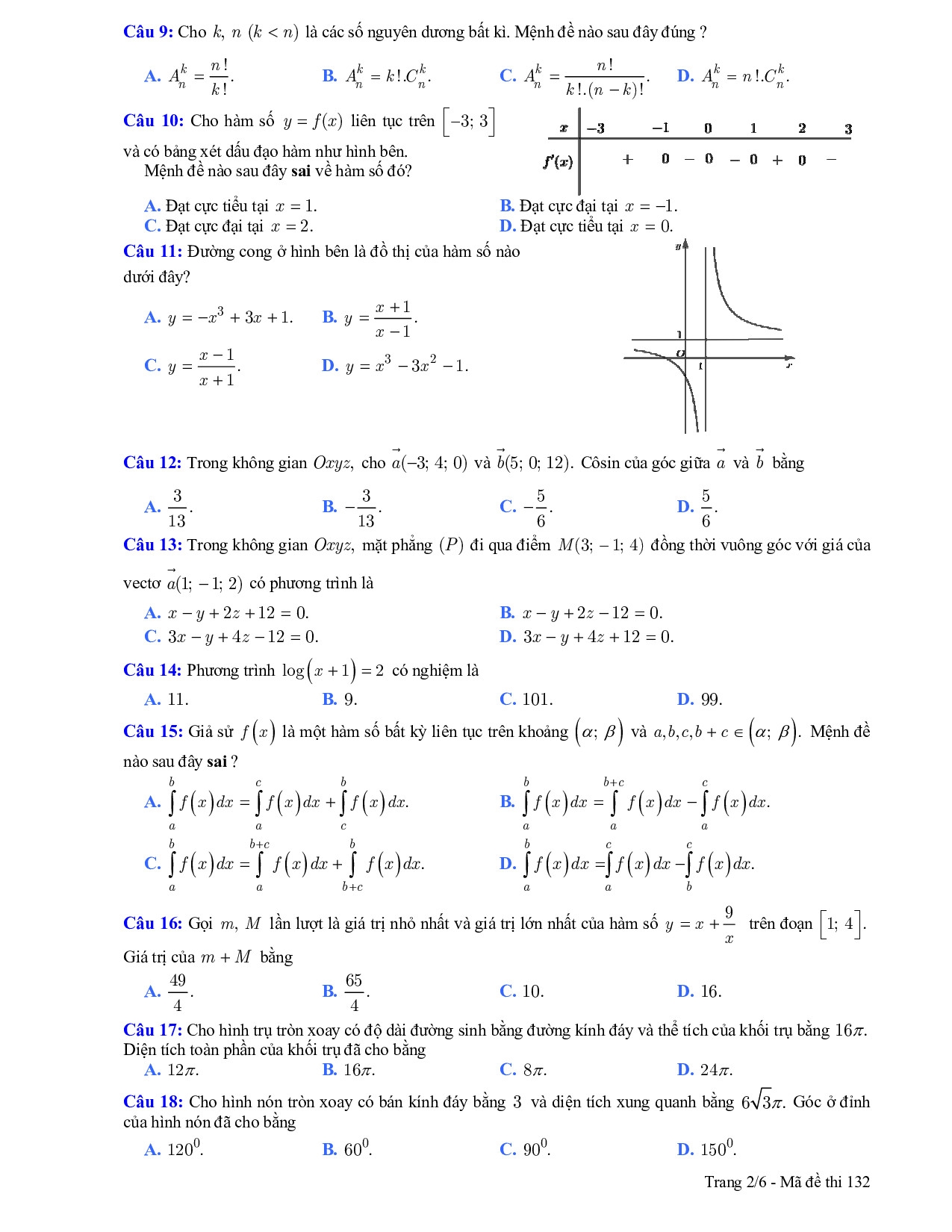 giai chi tiet de thi thu thpt quoc gia 2019 mon toan thpt chuyen dh vinh