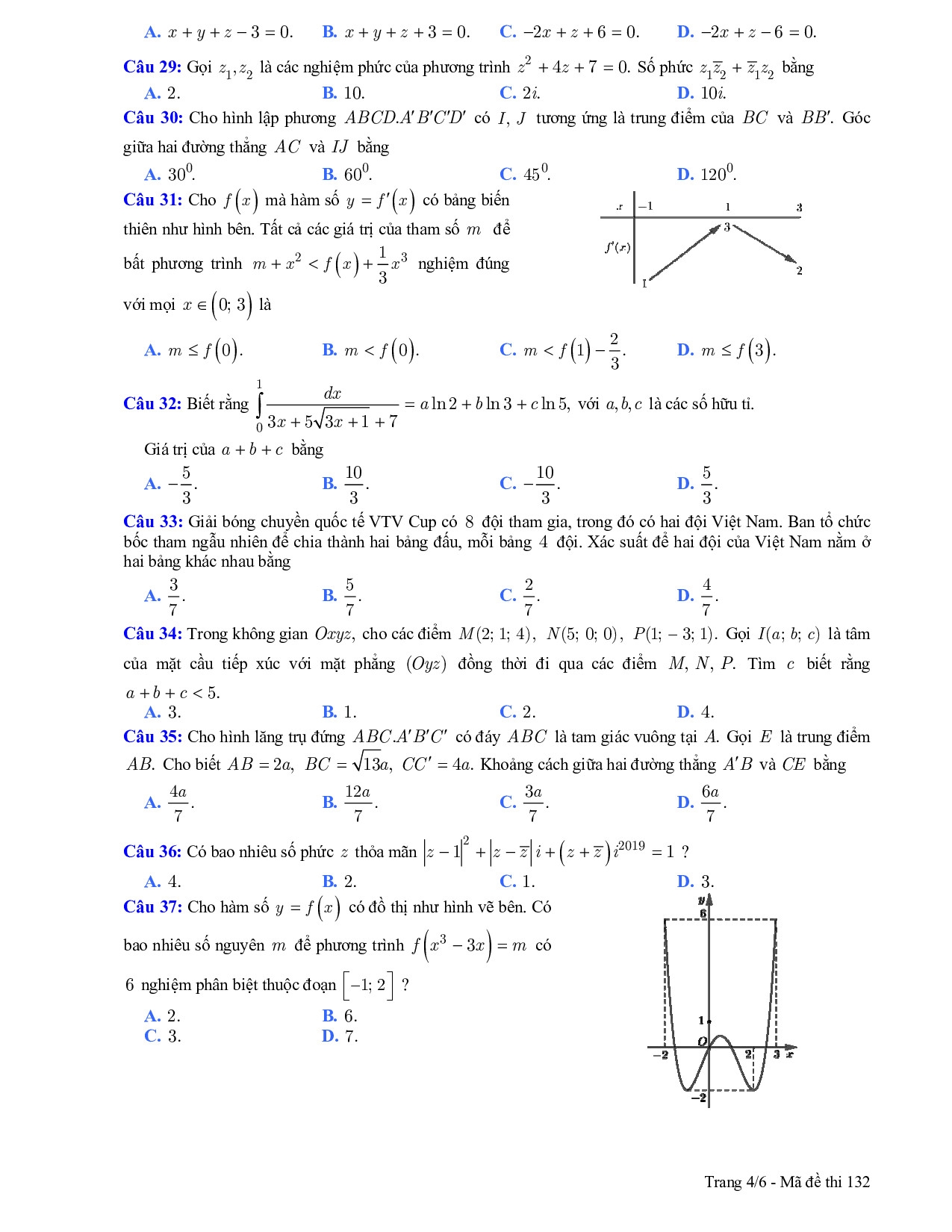 giai chi tiet de thi thu thpt quoc gia 2019 mon toan thpt chuyen dh vinh