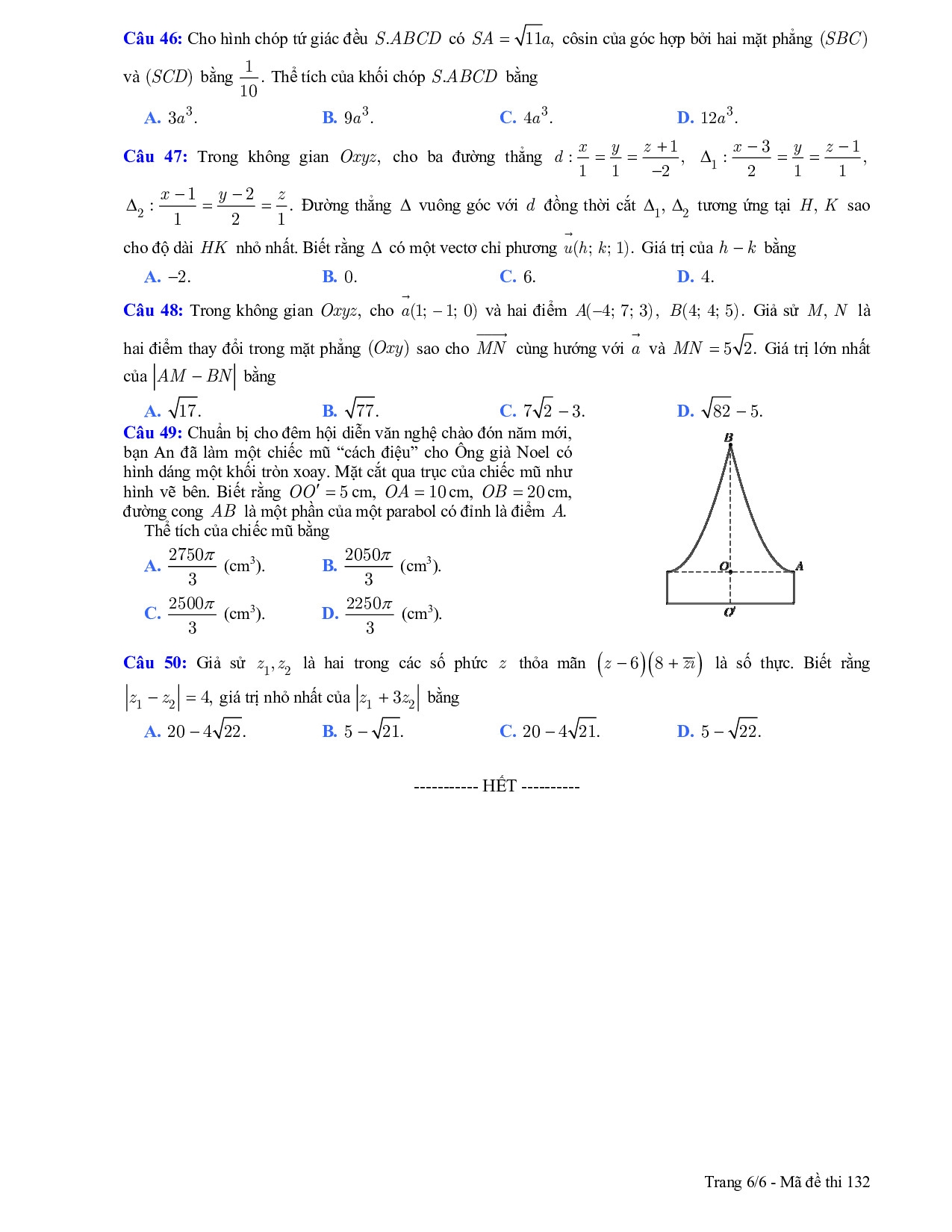 giai chi tiet de thi thu thpt quoc gia 2019 mon toan thpt chuyen dh vinh