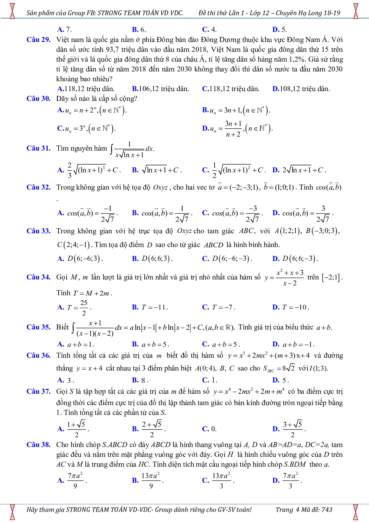 giai chi tiet de thi thu thpt quoc gia 2019 mon toan thpt chuyen ha long