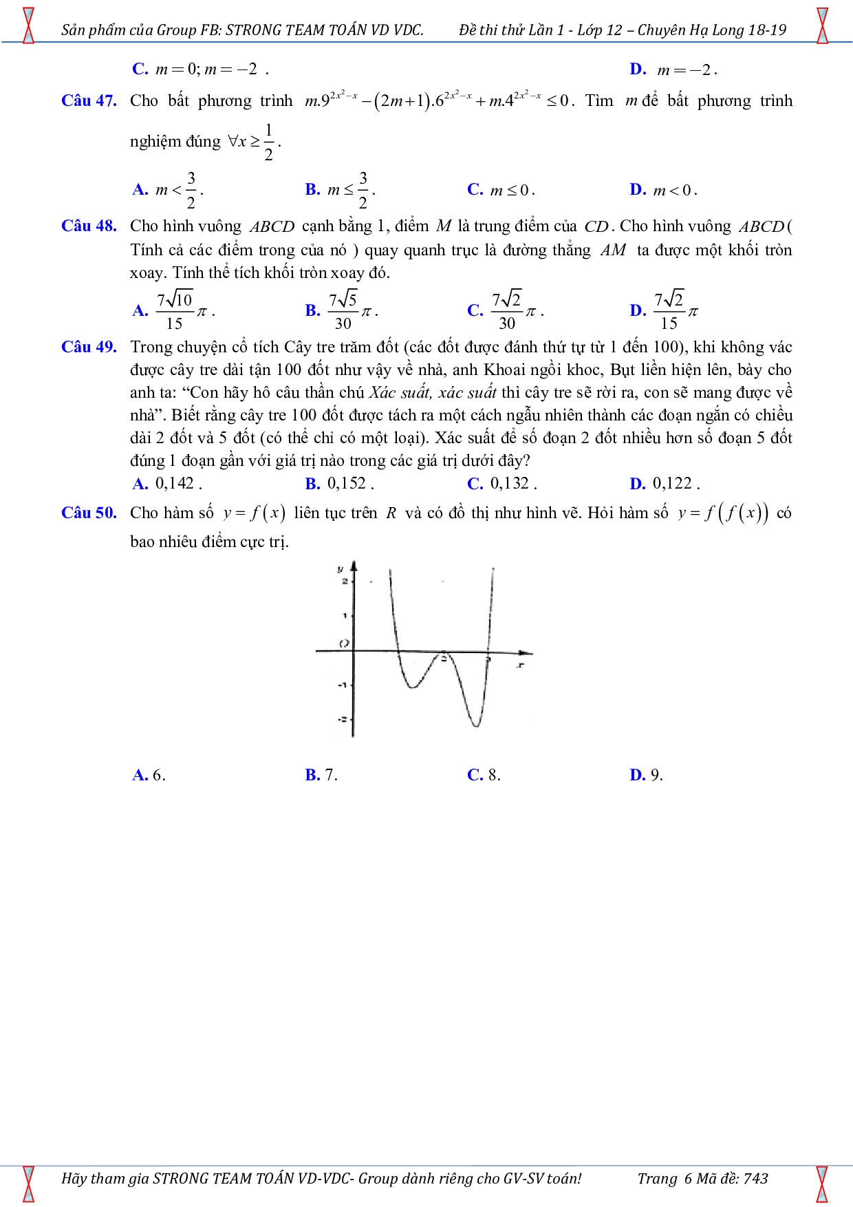 giai chi tiet de thi thu thpt quoc gia 2019 mon toan thpt chuyen ha long