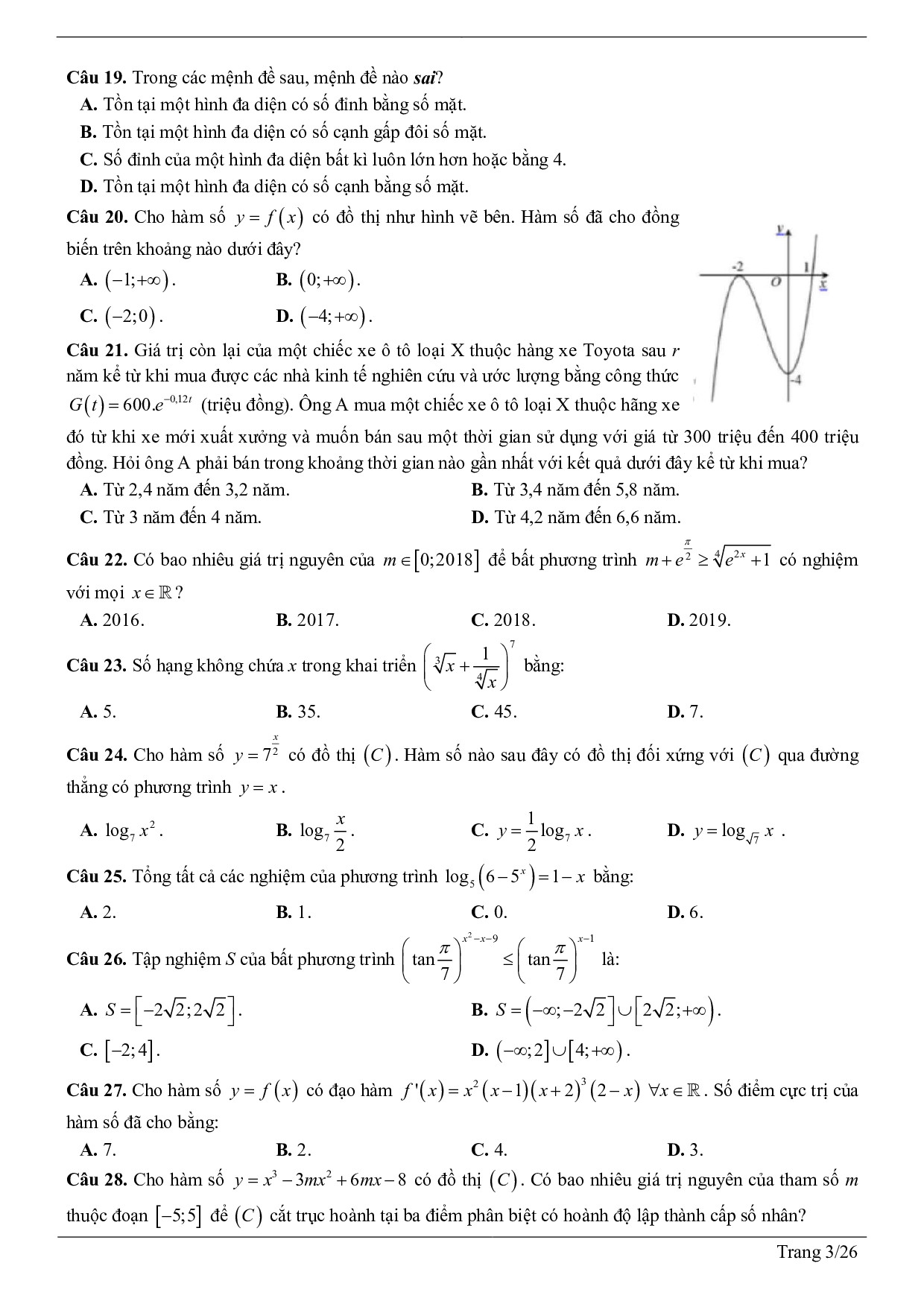giai chi tiet de thi thu thpt quoc gia 2019 mon toan thpt kim lien ha noi