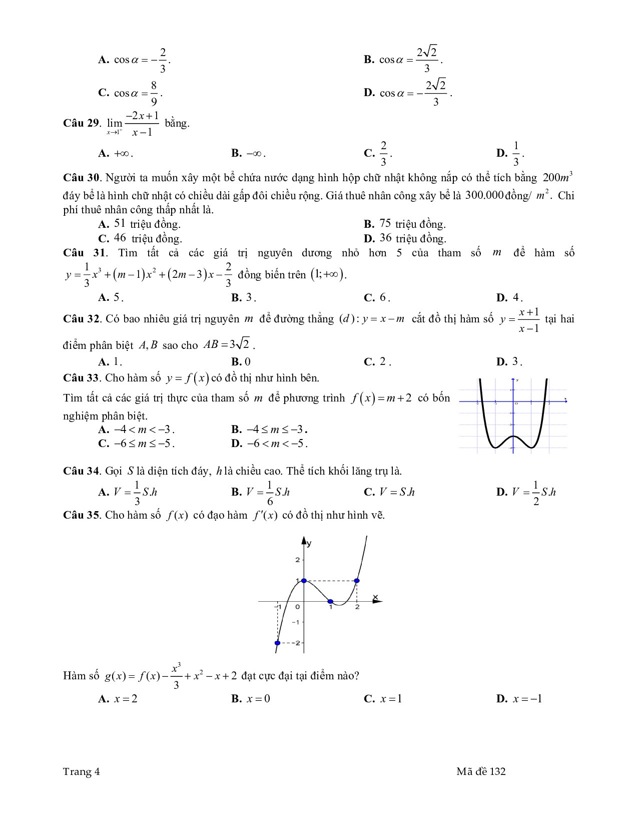 de thi thu thpt quoc gia 2019 mon toan co dap an so gddt bac lieu