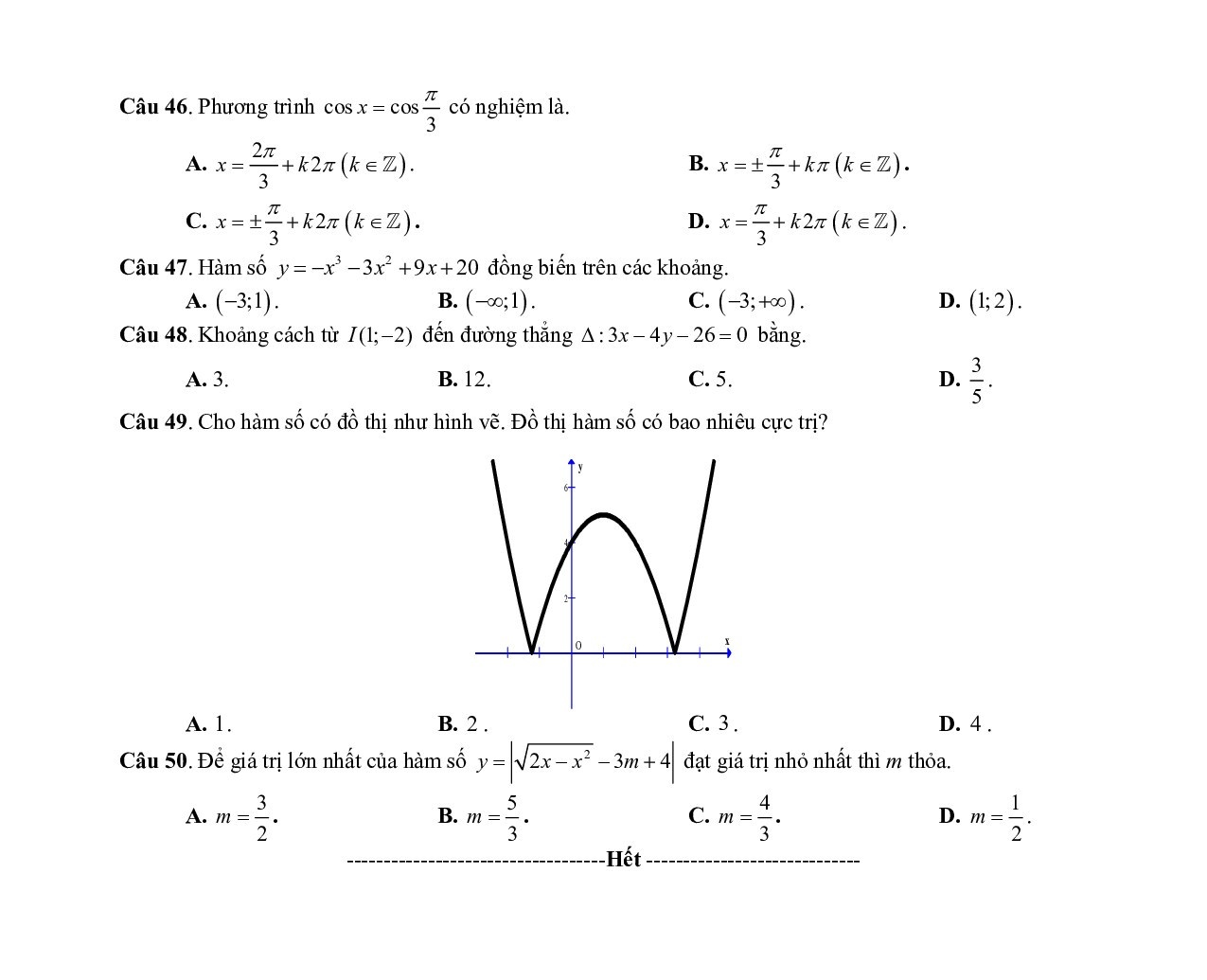 de thi thu thpt quoc gia 2019 mon toan co dap an so gddt bac lieu
