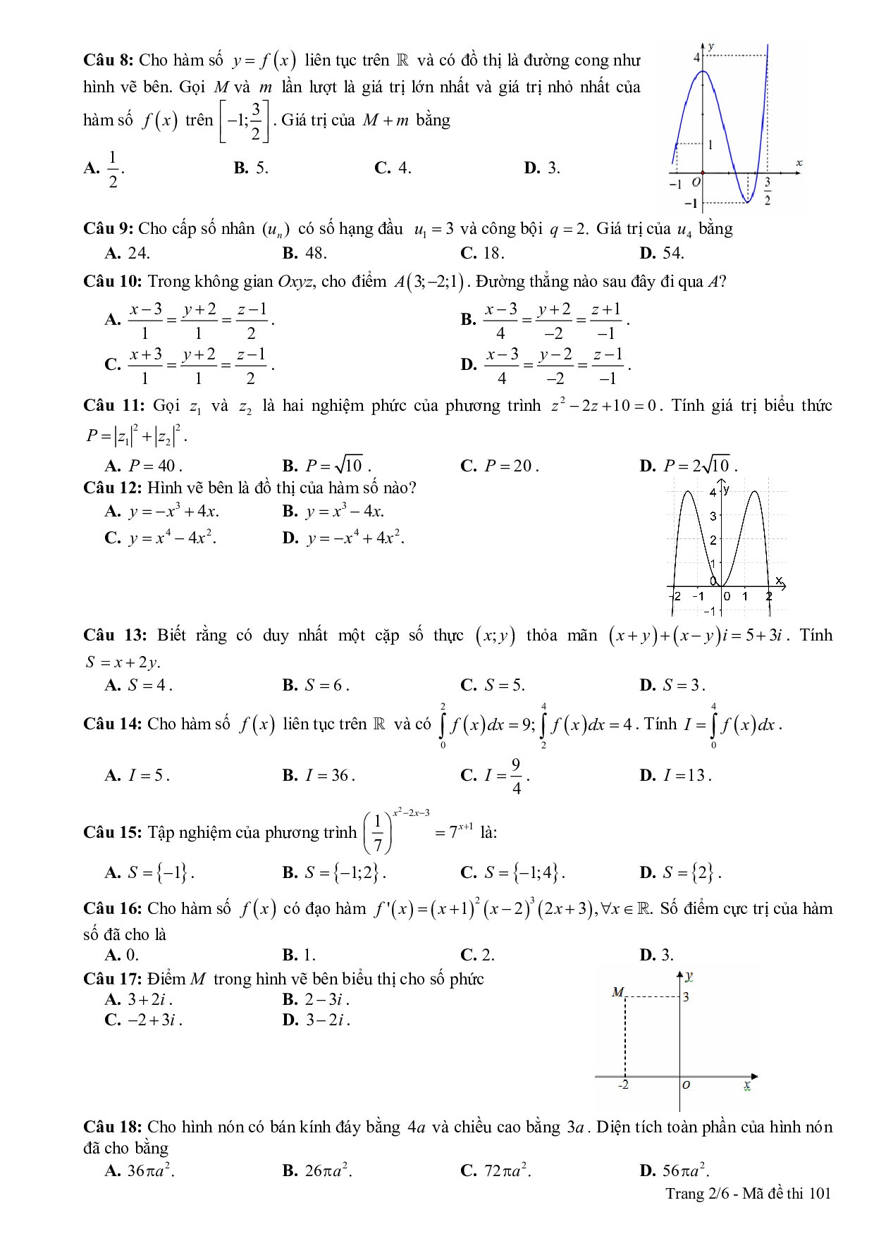 Đề thi thử THPT quốc gia 2019 môn Toán có đáp án chi tiết Sở GD&ĐT Thanh Hóa de thi thu thpt quoc gia 2019 mon toan co dap an chi tiet so gddt thanh hoa
