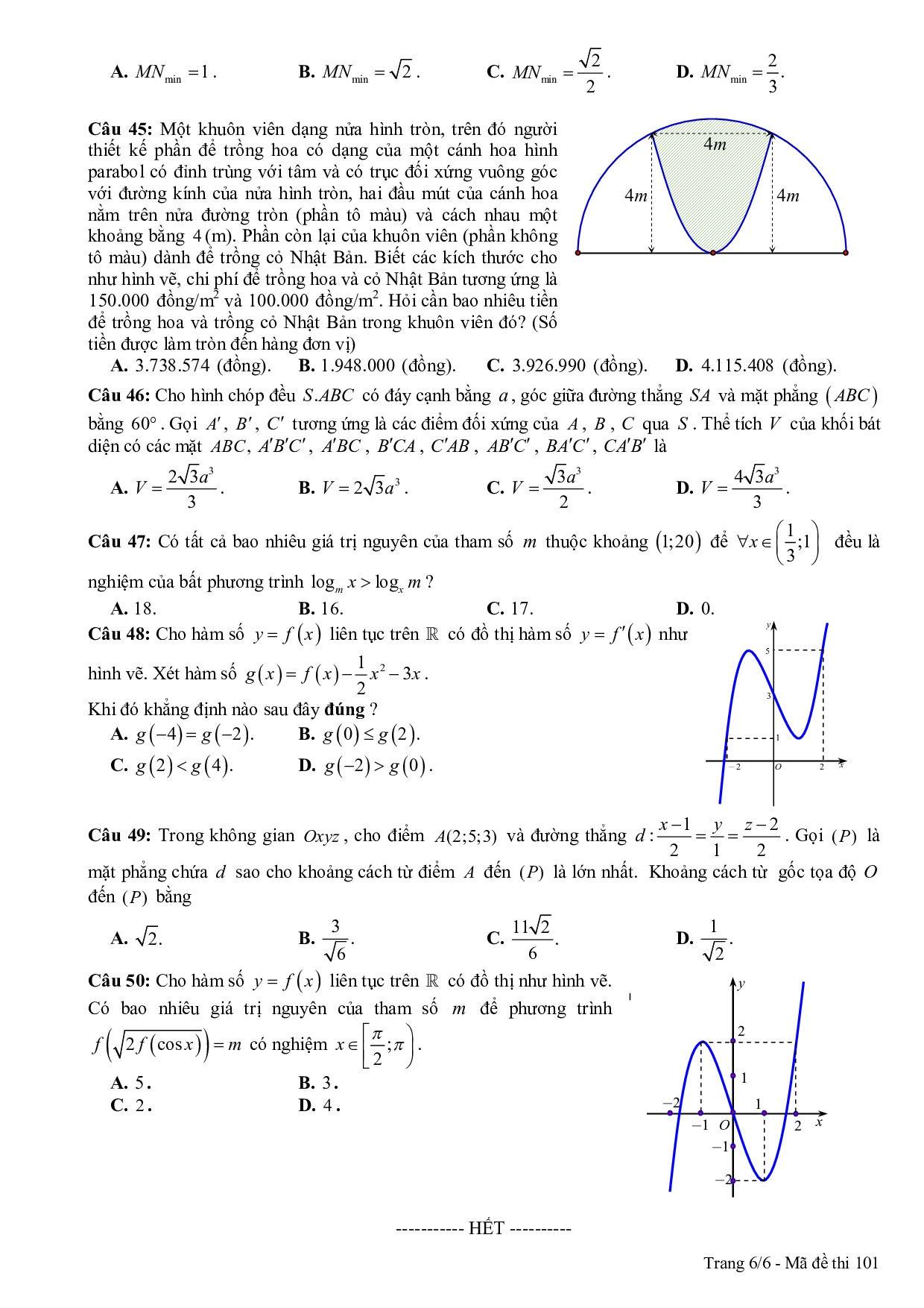 Đề thi thử THPT quốc gia 2019 môn Toán có đáp án chi tiết Sở GD&ĐT Thanh Hóa de thi thu thpt quoc gia 2019 mon toan co dap an chi tiet so gddt thanh hoa